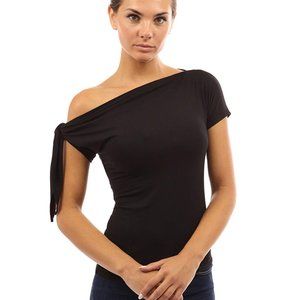 PattyBoutik NWT Tied One Shoulder Top Size XL